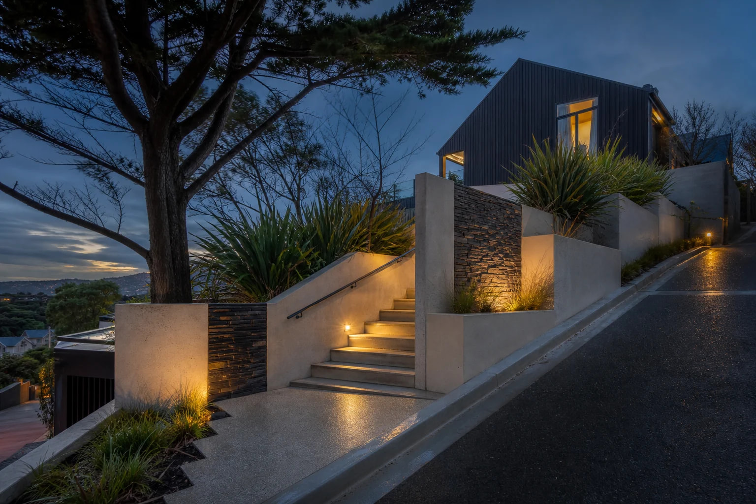 Retaining wall height and setback assessed for building consent